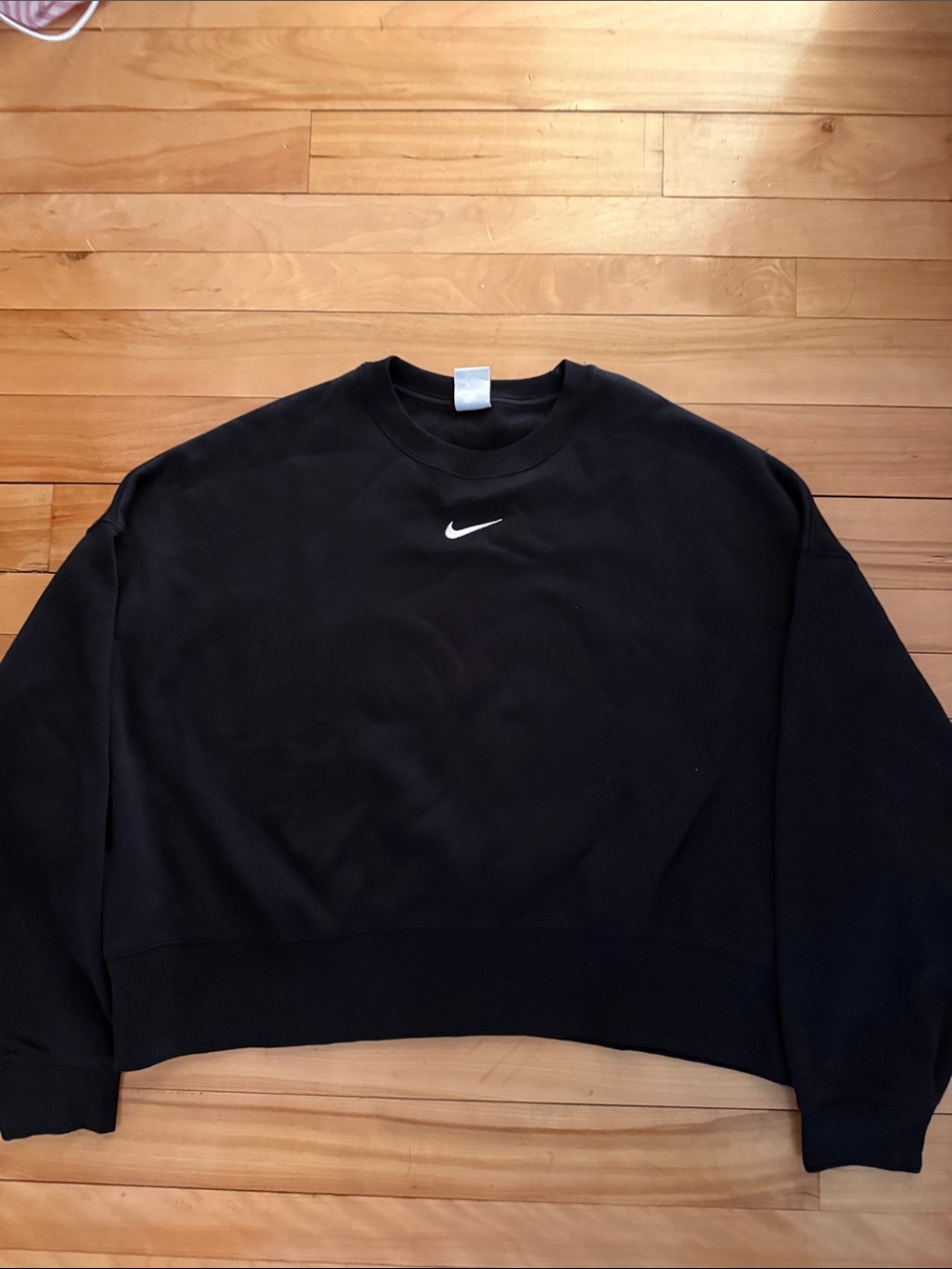 Nike Black Crewneck Sweatshirt with White Swoosh
